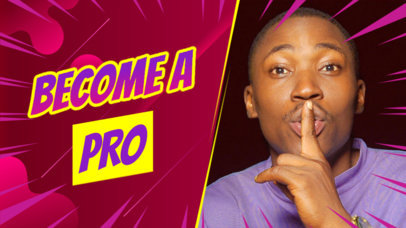 YouTube Thumbnail Template for a How to Become a Pro Gamer Video 5437d