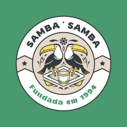 Online Logo Template with Illustrated Emblems for Samba Schools 
