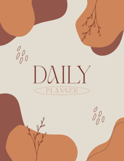 Daily Planner Cover Design Creator With a Minimalist Aesthetic 6049b-el1