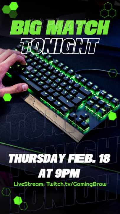 Gaming Instagram Story Video Maker to Promote a Streaming Match