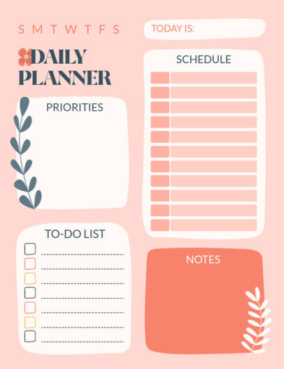 Planner Maker for Daily Activities Featuring a Flower Icon 6058 el1