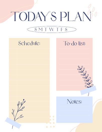 Planner Generator Featuring a Floral Aesthetic 6050e-el1