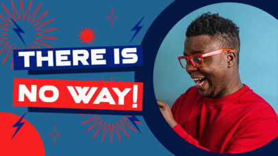 YouTube Thumbnail Generator with a Surprised Man's Picture and Star Graphics