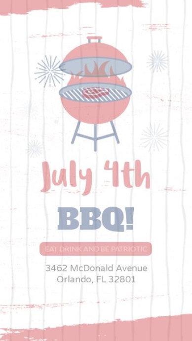 BBQ-Themed Instagram Story Video Template for a 4th of July Party