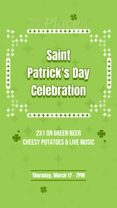 Holiday Instagram Story Video Generator for St Patrick's Day Promo Ad