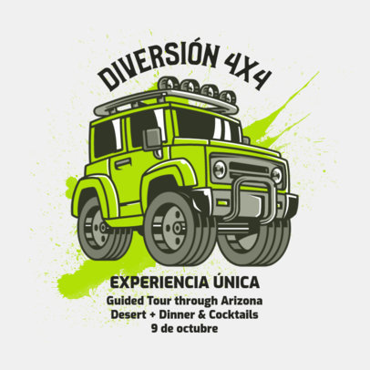 Instagram Post Maker with Illustrated Off-Road Vehicles for Adventure Tours 5709