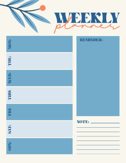 Planner Design Maker Featuring Colorful Flowers and Text Blocks 6046  el1