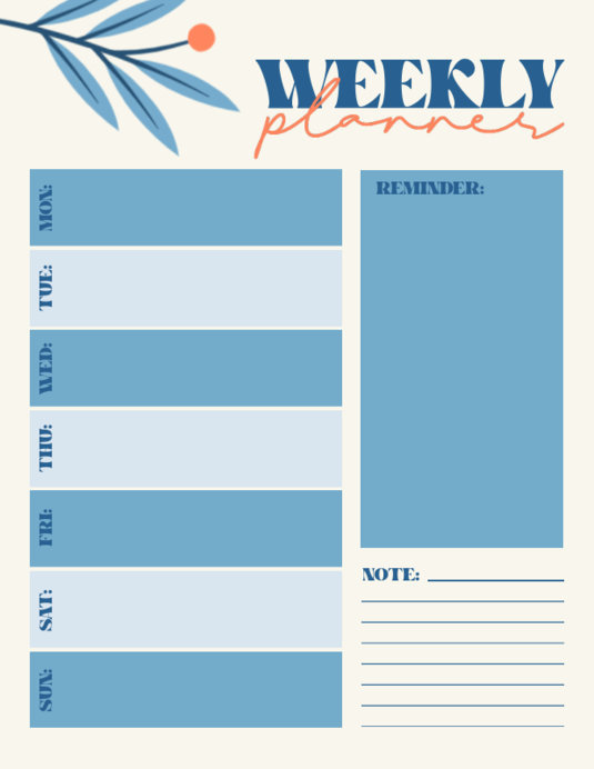 Placeit - Planner Design Maker Featuring Colorful Flowers and Text Blocks
