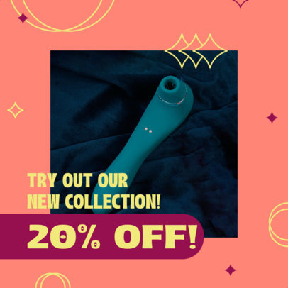 Instagram Post Creator for a Sex Shop's New Toys Collection Ad