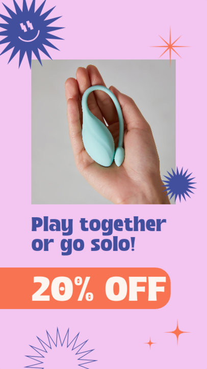Instagram Story Generator for an Adult Toy Store's Discount