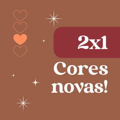 Instagram Post Template for an Erotic Store's 2x1 Offer