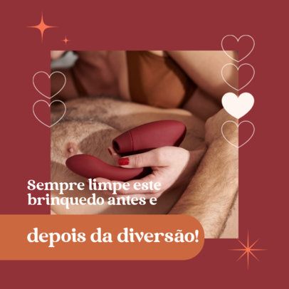 Instagram Post Template Featuring a Picture of an Erotic Toy