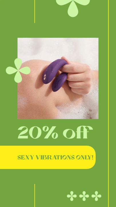 Instagram Story Generator Featuring a Discount on a Vibrating Sex Toy