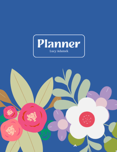 Planner Cover Generator With Colorful Floral Ornaments 6053a-el1
