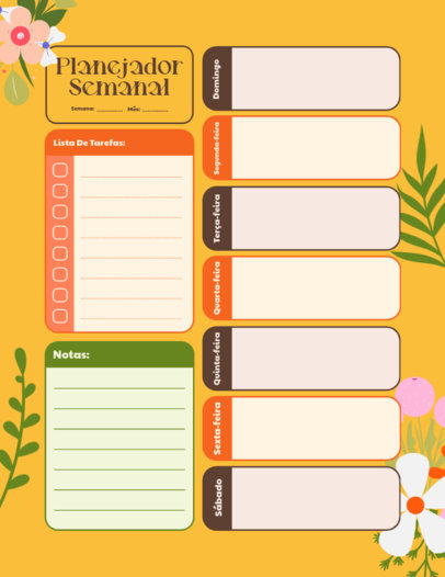 Planner Creator Featuring a Floral Aesthetic for Weekly Activities