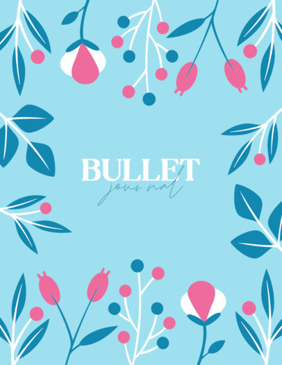 Illustrated Planner Design Creator Featuring a Pattern of Flowers 6045g-el1
