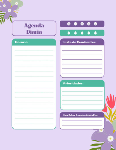 Stylish Planner Template for Daily Journal Activities 6054g-el1