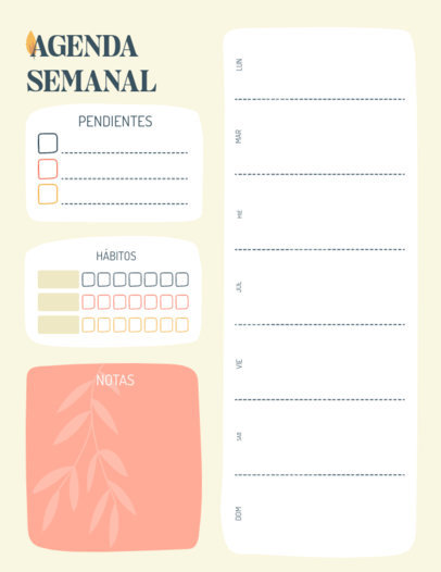 Nice Planner Creator for Weekly Chores and a Branch Graphic 6059f-el1