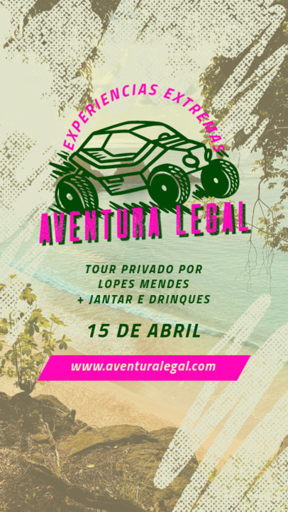 Instagram Story Template Featuring an ATV Graphic for an Off-Road Trip Experience 5710g