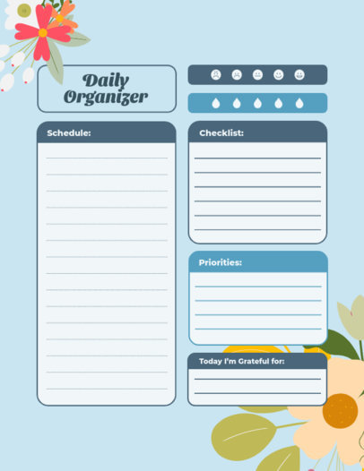 Nice Planner Creator With Flower Frame Graphics 6054f-el1