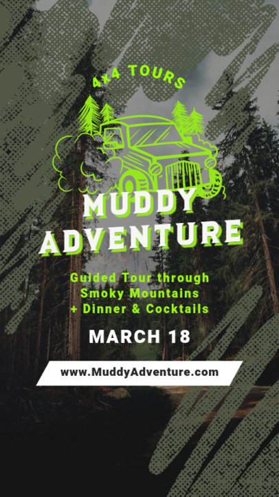 Tourism Instagram Story Generator to Promote a 4x4 Muddy Adventure 5710i