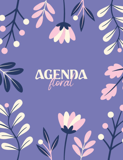 Planner Generator Featuring an Illustrated Floral Pattern 6045b-el1