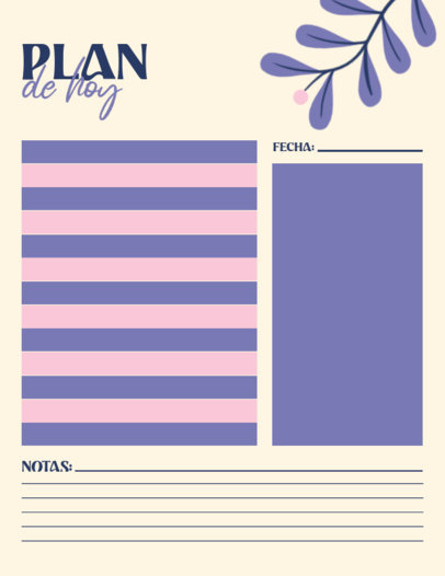 Colorful Planner Generator Featuring Lines for Daily Notes 6047b-el1