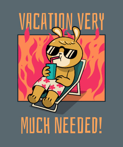 T-Shirt Design Maker Featuring a Cool Rabbit and a Funny Quote
