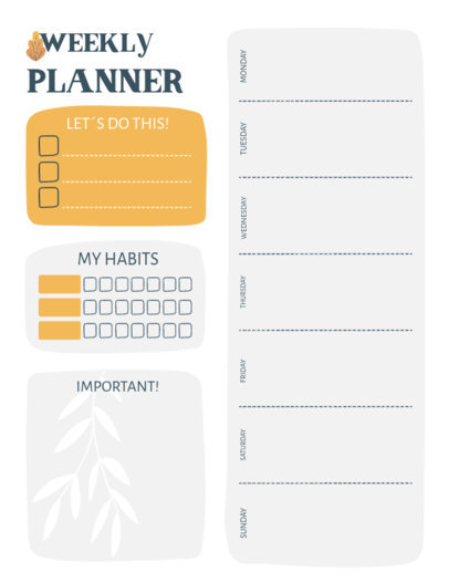 Planner Generator Featuring a Calendar and a Branch Graphic 6059a-el1