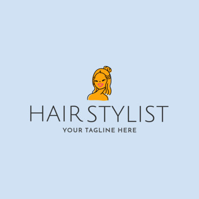 Hair Salon Logo Maker with People Illustrations