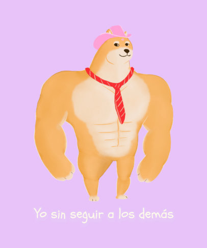 Fun Cheems-Themed T-Shirt Design Template Inspired by RBD 