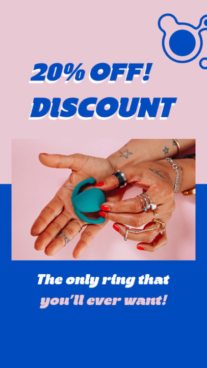 Instagram Story Maker Featuring a Discount for an Erotic Toy 