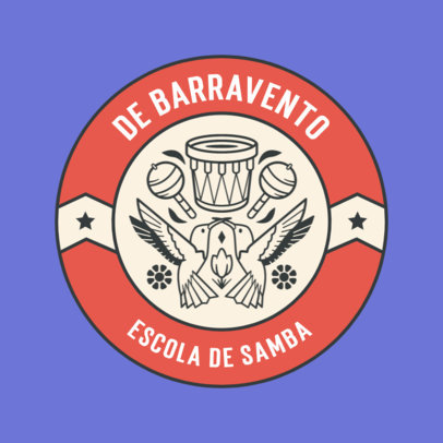 Samba School Logo Generator Featuring an Illustrated Emblem