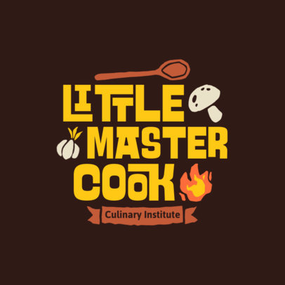 Kids' Cooking School Logo Generator with Illustrated Graphics
