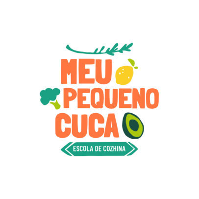 Online Logo Maker with Illustrated Vegetables for a Children's Cooking School