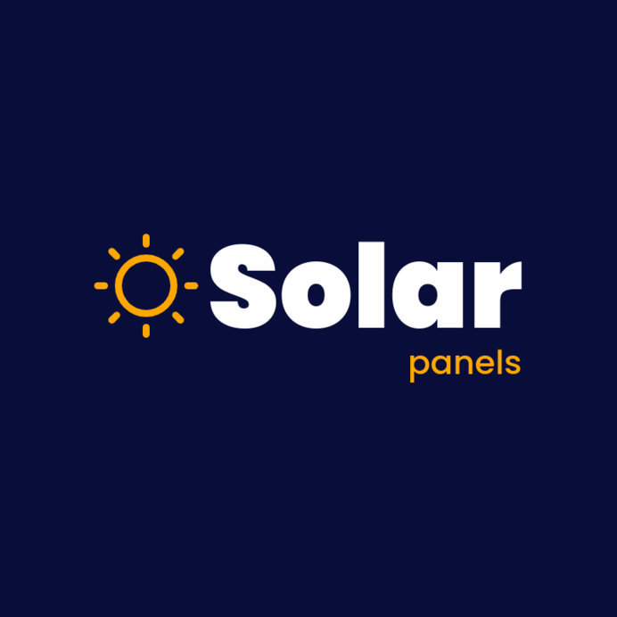 Placeit - Solar Panels Logo Maker Featuring a Sun Icon