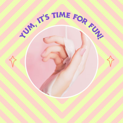 Instagram Post Template with a Colorful Background for an Adult Toy Store Ad