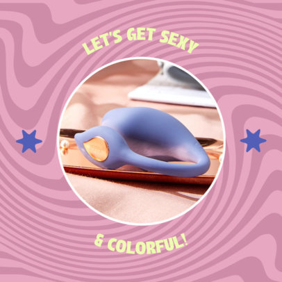 Instagram Post Generator Featuring a Picture of a New Erotic Toy for Adults