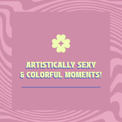 Instagram Post Generator with a Wavy Background and a Quote for a Sex Shop Ad