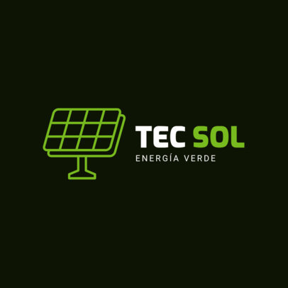 Logo Maker for a Sustainable Energy Company with a Solar Panel Icon