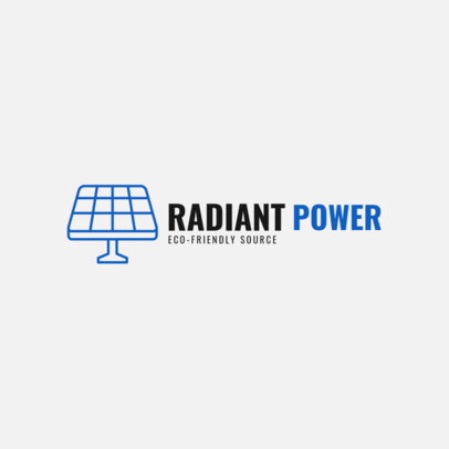Logo Template for a Renewable Energy Company Featuring a Solar Panel Icon