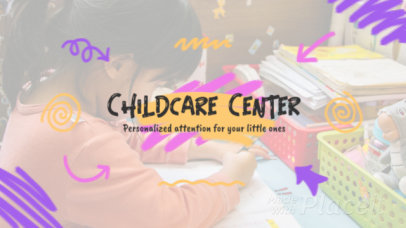 Intro Video Template Featuring a Child Care Center Ad