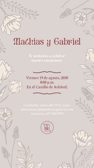 Instagram Story Video Maker Featuring an LGBT Wedding Invitation with Animated Flowers