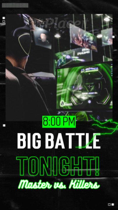 Gaming Instagram Story Video Generator for a Battle Night Event