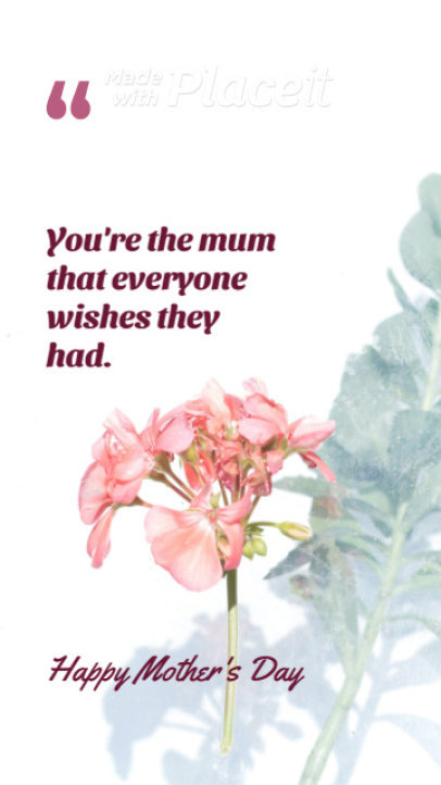 Mother’s Day Instagram Story Video Maker Featuring a Sweet Message