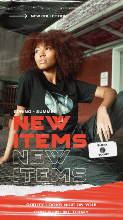 Apparel-Themed Instagram Story Template to Promote New Fashion Items