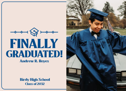 Joyful Greeting Card Template for Graduation Day