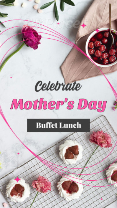 Instagram Story Video Generator for a Mother's Day-Themed Buffet Lunch