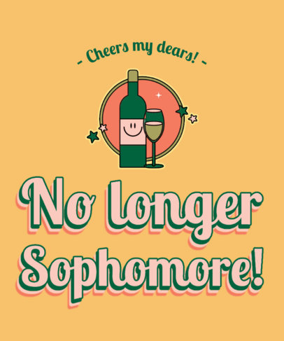 T-Shirt Design Maker for a Graduation Featuring a Cheering Quote 5455d