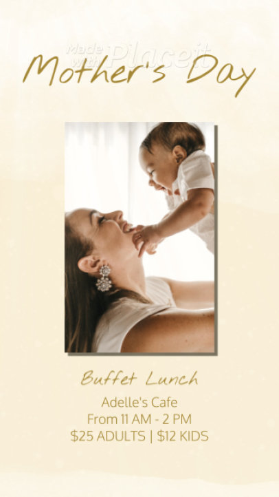 Instagram Story Video Template for a Mother's Day-Themed Lunch